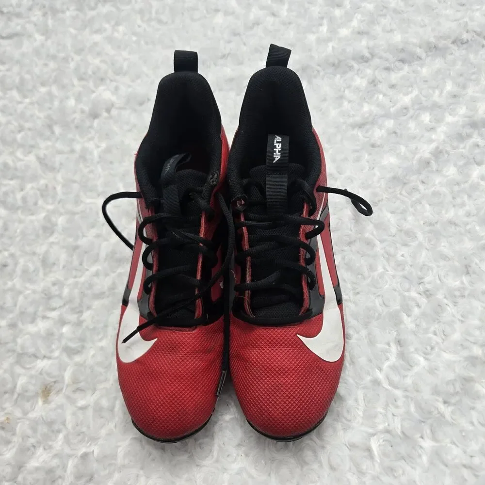 Nike Alpha Menace 4 Varsity Football Cleats, University Red, FN0027-600, Sz 10.5